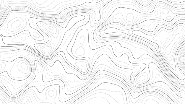 Fondo del mapa topográfico mapa de líneas geográficas con asignaciones de elevación cuadrícula geográfica de fondo de contorno