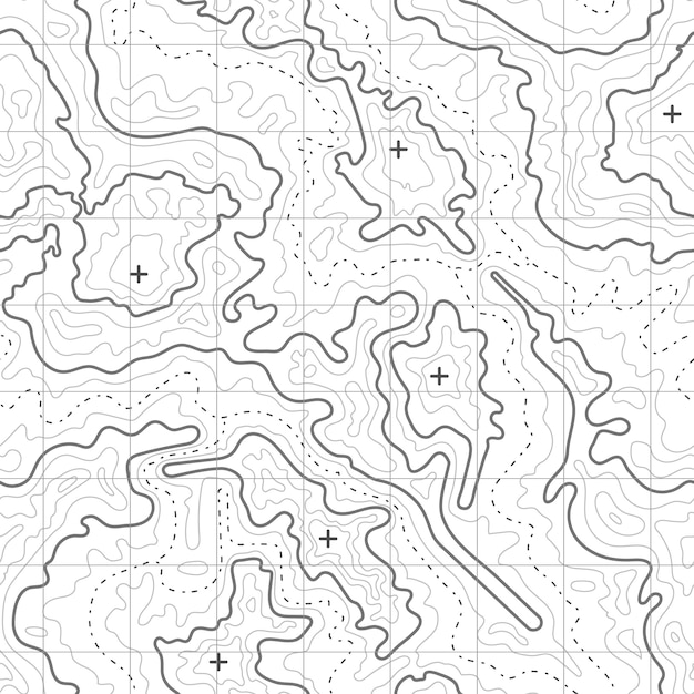 Fondo de mapa topográfico con textura de montaña y rejilla. Mapa topográfico para viajar