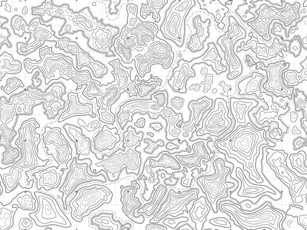 Fondo de mapa topográfico topo líneas patrón abstracto relieve y elevación mapa textura perfecta