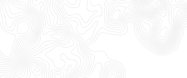 Fondo de mapeo topográfico blanco abstracto monocromo