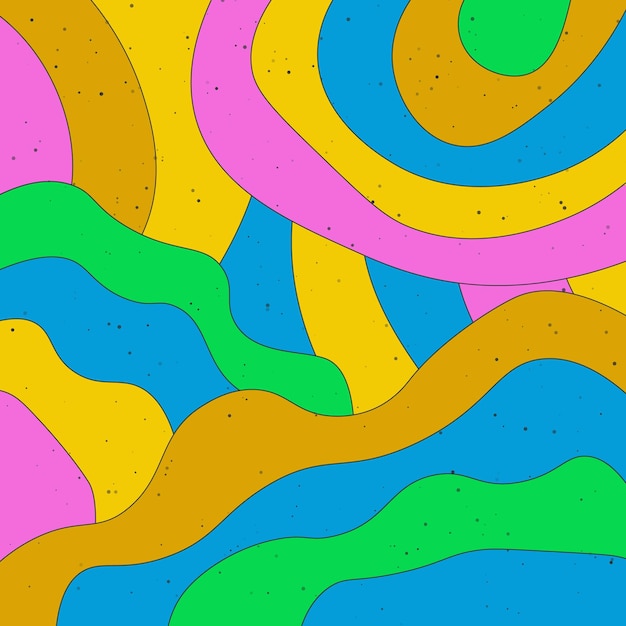 Fondo maravilloso psicodélico abstracto. ilustración vectorial