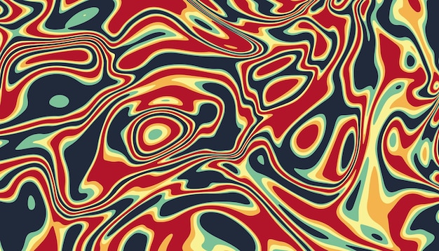 Fondo maravilloso psicodélico plano dibujado a mano