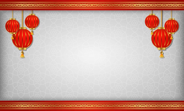 fondo marco de año nuevo chino oriental rojo y oro gong xi fa cai diseño de plantilla de espacio de texto