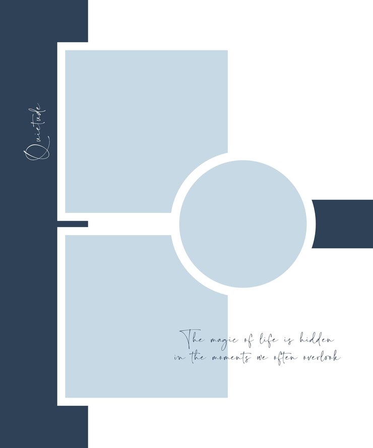 Fondo del marco de collage de papel tapiz azul pastel