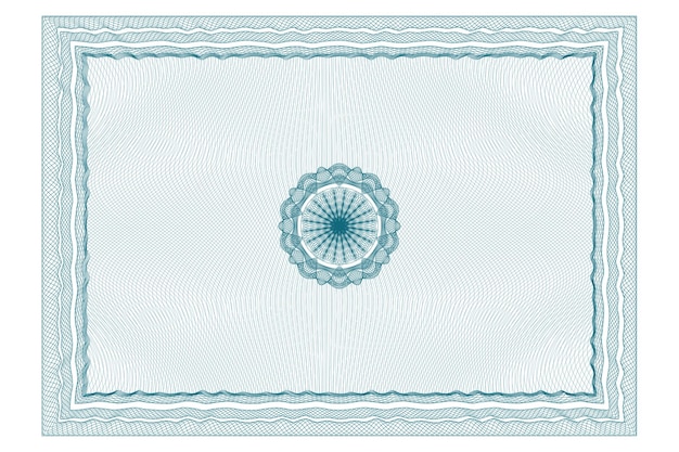 fondo de marco decorativo con vector de línea de ondas para certificado y documento protegido