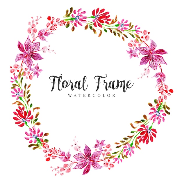 Fondo De Marco Floral Acuarela