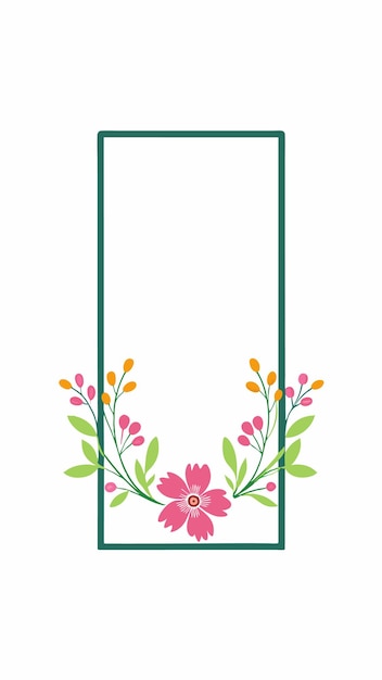 Fondo de marco floral dibujado a mano
