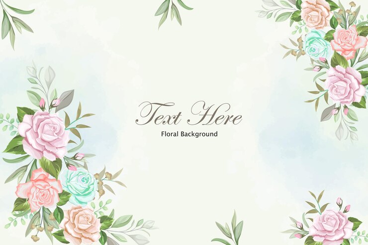 Fondo de marco floral elegante con hermoso floral