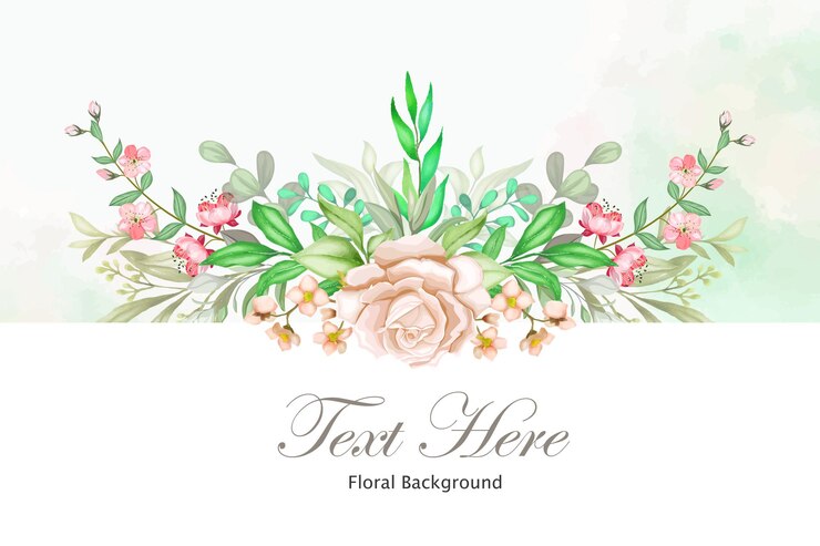 Fondo de marco floral elegante con hermoso floral