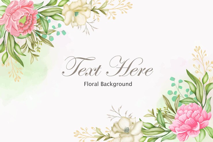 Fondo de marco floral elegante con hermoso floral