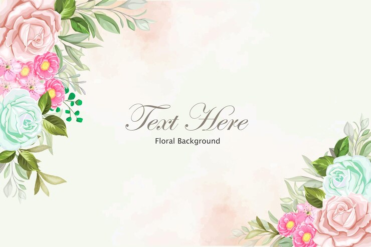 Fondo de marco floral elegante con hermoso floral