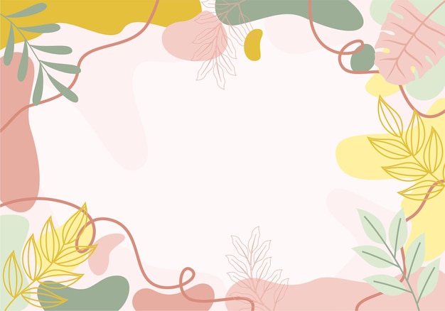 Fondo con marco floral pastel creativo