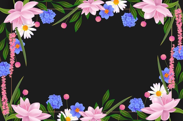 Fondo de marco floral realista