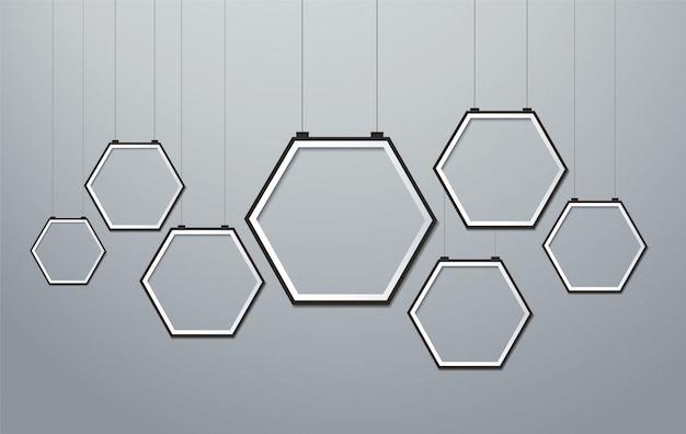 Fondo de marco hexagonal