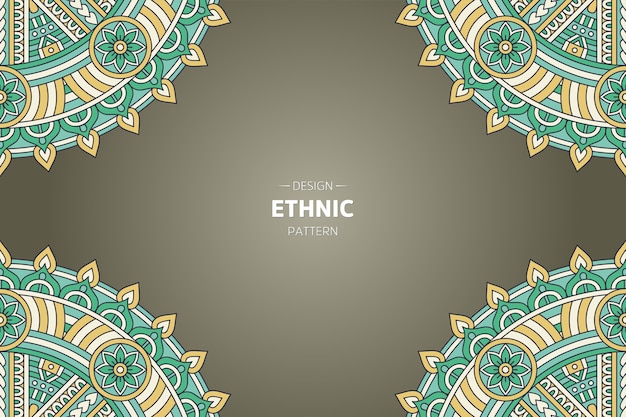 Fondo de marco con mandala oriental