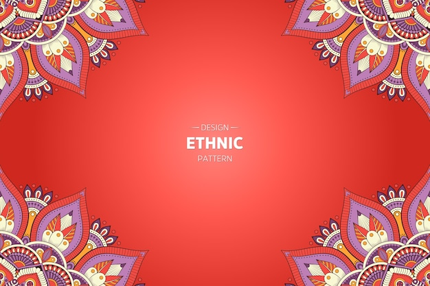 Fondo de marco con mandala oriental