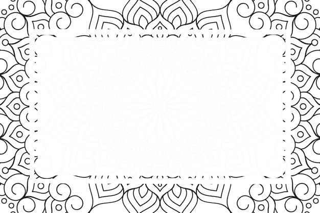 Vector fondo de marco de mandala ornamental de lujo