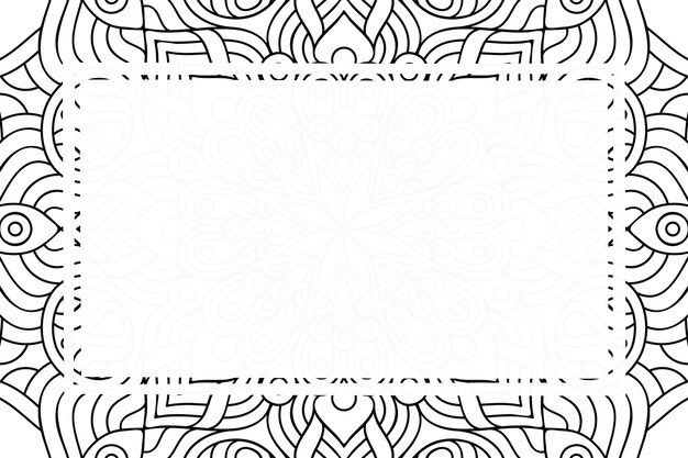 Fondo de marco de mandala ornamental de lujo