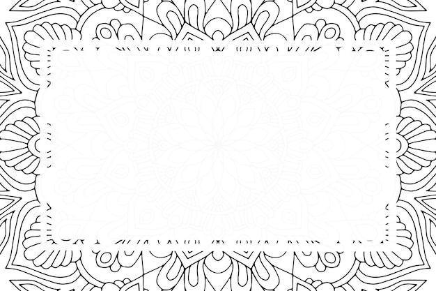 Vector fondo de marco de mandala ornamental de lujo