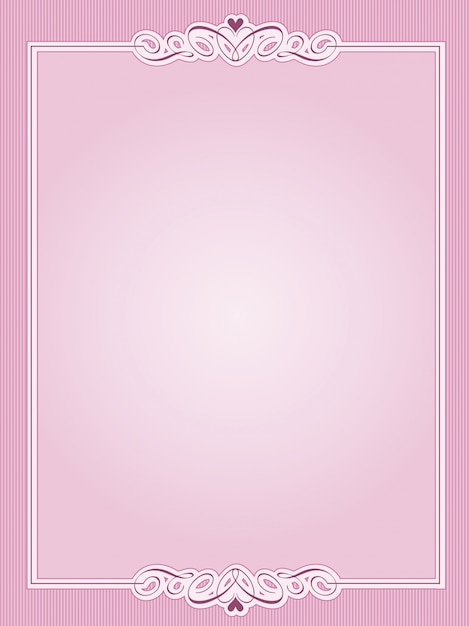 Vector fondo de marco romántico para tarjeta de felicitación del día de san valentín