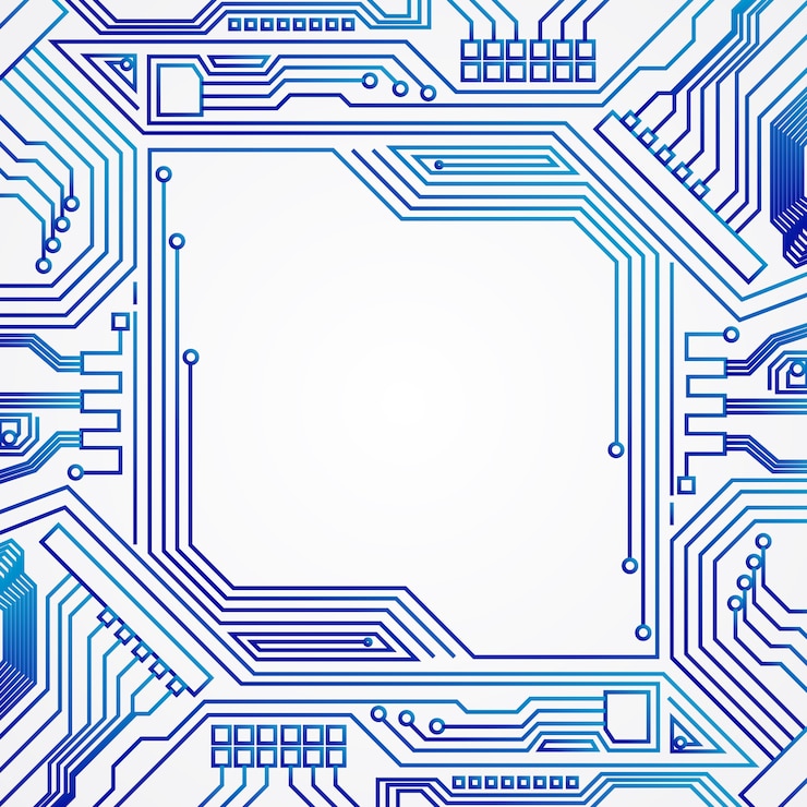 Vector fondo con marco tecnológico