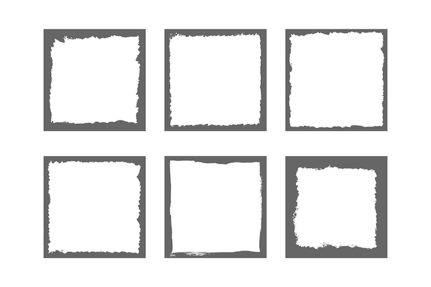 el fondo del marco de textura grunge la colección de marcos grunge