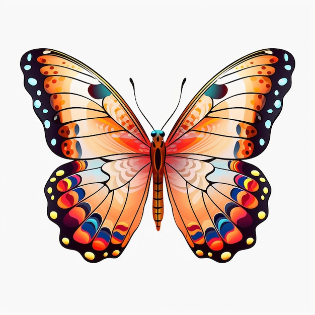 Fondo de mariposa floral vector de mariposa monarca de cola de golondrina del tigre oriental
