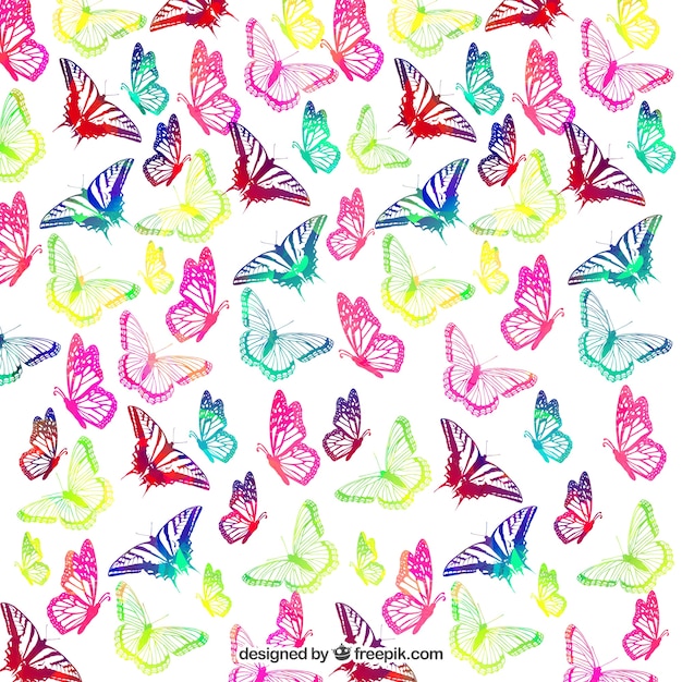 Vector fondo de mariposas de colores