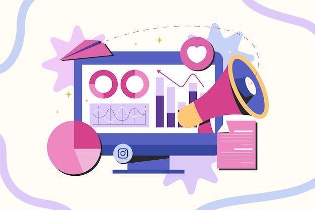 Fondo de márketing digital