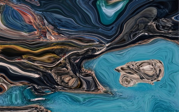 Fondo de mármol líquido abstracto Vector Premium