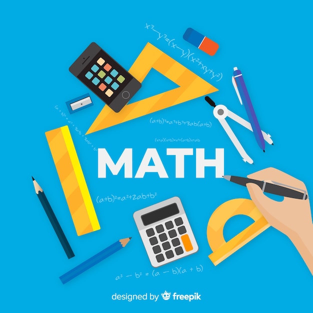 Fondo de matemática en estilo de dibujo animado