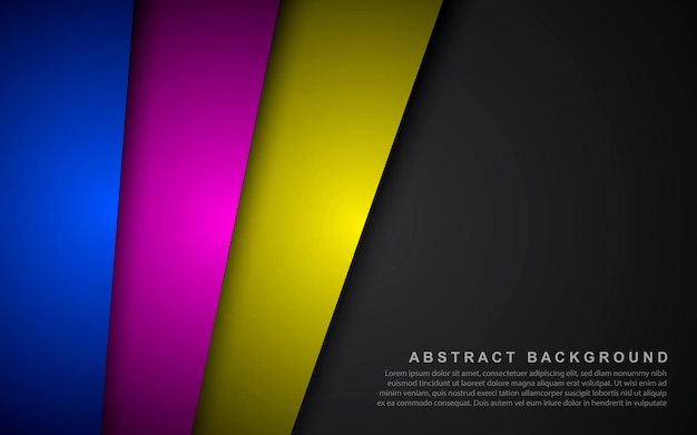 Fondo de material negro con rayas en colores cmyk Imprimir diseños de pancartas para su negocio