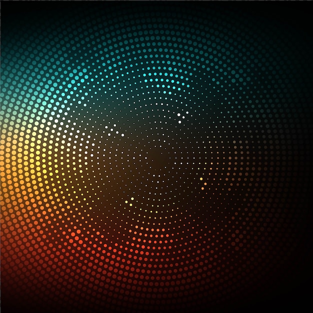 Fondo de medio tono circular de colores abstractos