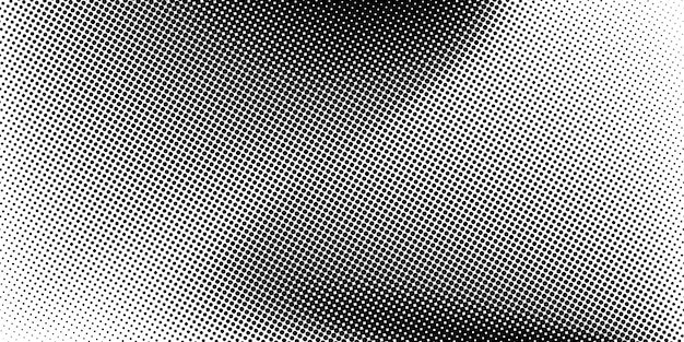 Fondo de medio tono con gradiente y diseño de patrón de puntos pixelados inspirado en el manga en negro y