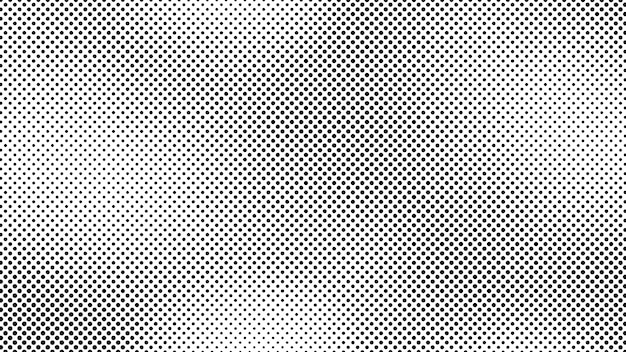 Fondo de medio tono grunge con puntos Patrón de arte pop en blanco y negro en estilo cómic Textura de puntos monocromáticos Ilustración vectorial