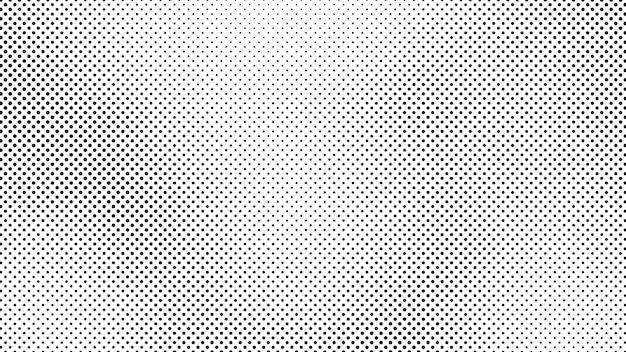 Fondo de medio tono grunge con puntos patrón de arte pop en blanco y negro en estilo cómico