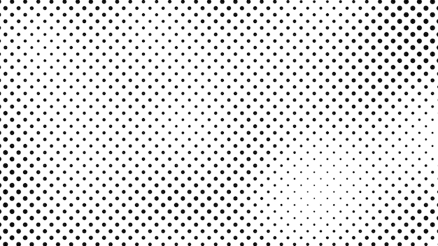 Fondo de medio tono grunge con puntos patrón de arte pop en blanco y negro en estilo cómico
