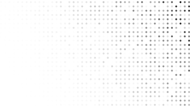 Fondo de medio tono con puntos Patrón de arte pop en blanco y negro en estilo cómic Textura de puntos monocromáticos Ilustración vectorial