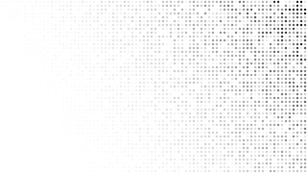 Fondo de medio tono con puntos Patrón de arte pop en blanco y negro en estilo cómico Textura de puntos monocromáticos Ilustración vectorial