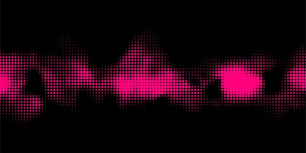 Fondo de medio tono rosado vectorial en negro
