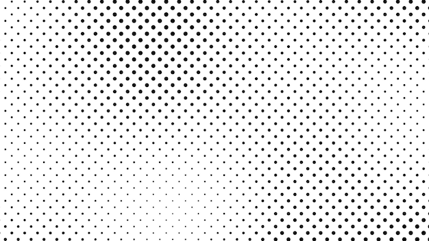 Fondo de medios tonos grunge con puntos Patrón de arte pop en blanco y negro en estilo cómic Textura de punto monocromo Ilustración vectorial