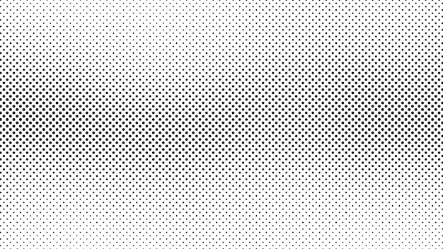 Fondo de medios tonos grunge con puntos Patrón de arte pop en blanco y negro en estilo cómic Textura de punto monocromo Ilustración vectorial