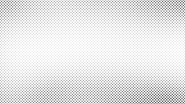 Fondo de medios tonos grunge con puntos Patrón de arte pop en blanco y negro en estilo cómic Textura de punto monocromo Ilustración vectorial