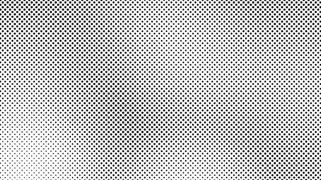 Fondo de medios tonos grunge con puntos Patrón de arte pop en blanco y negro en estilo cómic Textura de punto monocromo Ilustración vectorial