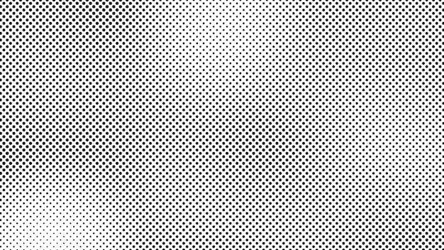 Fondo de medios tonos grunge con puntos Patrón de arte pop en blanco y negro en estilo cómic Textura de punto monocromo Ilustración vectorial