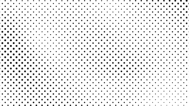 Fondo de medios tonos grunge con puntos Patrón de arte pop en blanco y negro en estilo cómic Textura de punto monocromo Ilustración vectorial