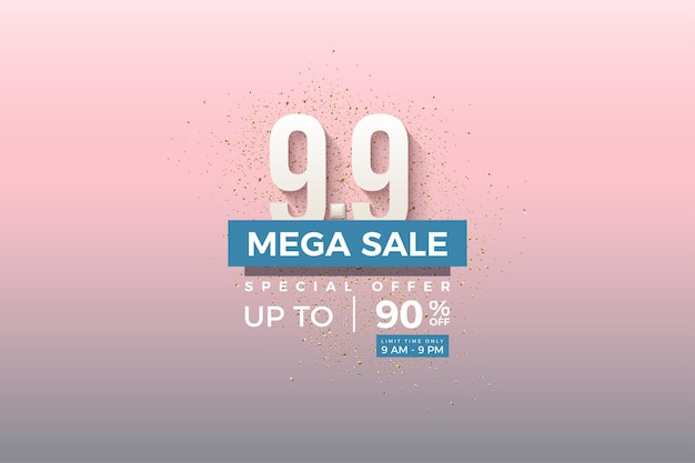 Fondo de mega venta con descuento