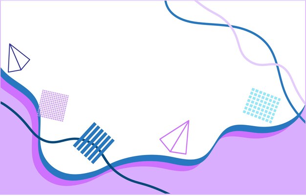 Fondo con memphis y estilo geométrico.