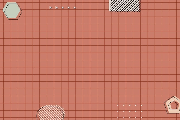 Fondo de memphis geométrico de rejilla plana