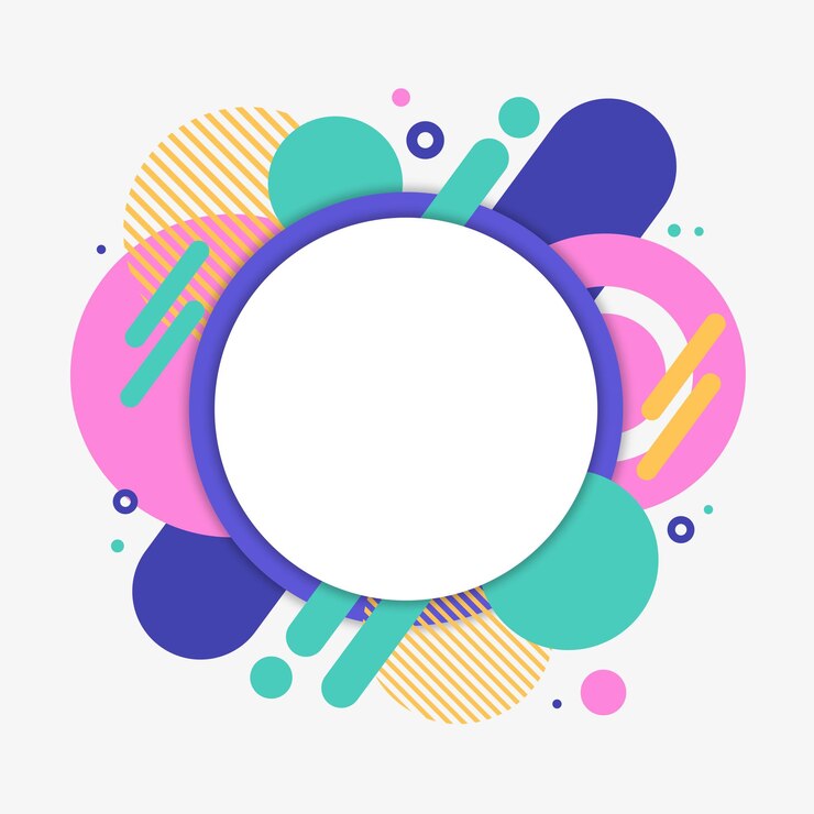 Vector fondo de memphis moderno simple con forma geométrica